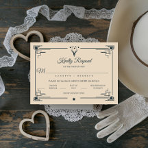  Westerne Cowboy Country Meal Wedding RSVP