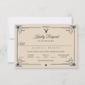  Westerne Cowboy Country Meal Wedding RSVP (Voorkant)