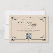  Westerne Cowboy Country QR Wedding Response (Voorkant)