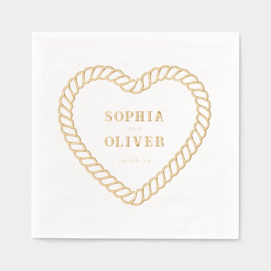 Westerne Cowboy Country Rustieke Bruiloft Folie Servetten (Voorkant)