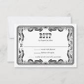 Westerne Cowboy Country Wedding RSVP-kaart RSVP Kaartje (Voorkant)