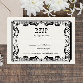 Westerne Cowboy Country Wedding RSVP-kaart RSVP Kaartje