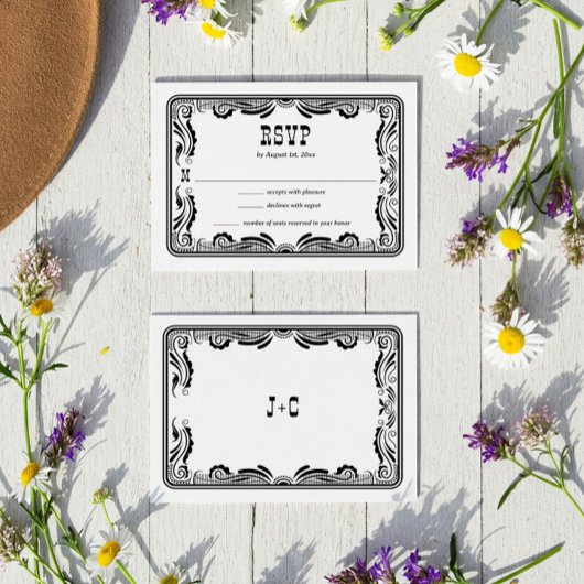 Westerne Cowboy Country Wedding RSVP-kaart RSVP Kaartje
