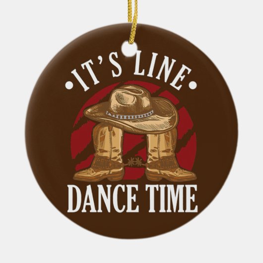 Westerne Cowboy Cowboy Boots Dance Shoes... Het is Keramisch Ornament (Voorkant)