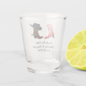 Westerne Cowboy Cowgirl Boots country Wedding Even Shot Glas (Achterkant)