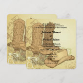 Westerne Cowboy Cowgirl Boots Pet bruiloft Kaart (Voorkant / Achterkant)