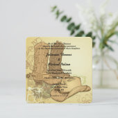 Westerne Cowboy Cowgirl Boots Pet bruiloft Kaart (Staand voorkant)