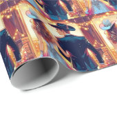 Westerne Cowboy Cowgirl bruiloft Cadeaupapier (Rol Hoek)