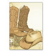 Westerne Cowboy Cowgirl bruiloft Kaart (Achterkant)