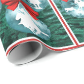 Westerne Cowboy Cowgirl die kerstcadeautje oproept Cadeaupapier (Rol Hoek)