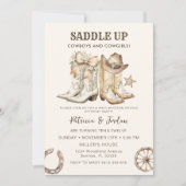 Westerne cowboy cowgirl gemeenschappelijke verjaar kaart (Voorkant)