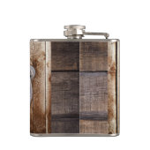 Westerne Cowboy Cowgirl Hoefijzer Wagon Wiel Heupfles (Achterkant)