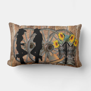 Westerne Cowboy Cowgirl Hoefijzer Wagon Wiel Kussen