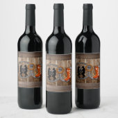 Westerne Cowboy Cowgirl Hoefijzer Wagon Wiel Wijn Etiket (Flessen)