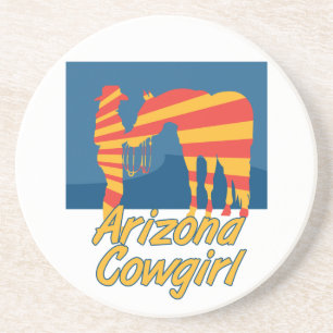 Westerne Cowboy Cowgirl Horse Barn Rodeo Onderzett Zandsteen Onderzetter