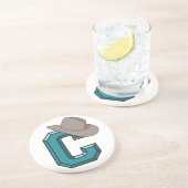 Westerne Cowboy Cowgirl Horse Barn Rodeo Onderzett Zandsteen Onderzetter (Zijkant)