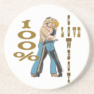 Westerne Cowboy Cowgirl Horse Barn Rodeo Onderzett Zandsteen Onderzetter