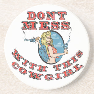 Westerne Cowboy Cowgirl Horse Barn Rodeo Onderzett Zandsteen Onderzetter