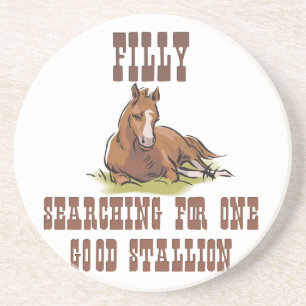 Westerne Cowboy Cowgirl Horse Barn Rodeo Onderzett Zandsteen Onderzetter