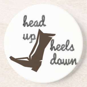 Westerne Cowboy Cowgirl Horse Barn Rodeo Onderzett Zandsteen Onderzetter