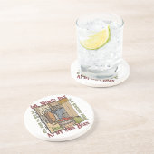 Westerne Cowboy Cowgirl Horse Barn Rodeo Onderzett Zandsteen Onderzetter (Zijkant)