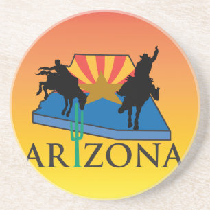 Westerne Cowboy Cowgirl Horse Barn Rodeo Onderzett Zandsteen Onderzetter