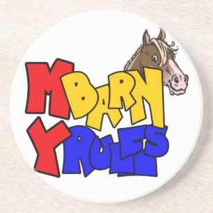 Westerne Cowboy Cowgirl Horse Barn Rodeo Onderzett Zandsteen Onderzetter