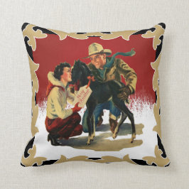 Westerne Cowboy Cowgirl Horse Kerstmis Kussen
