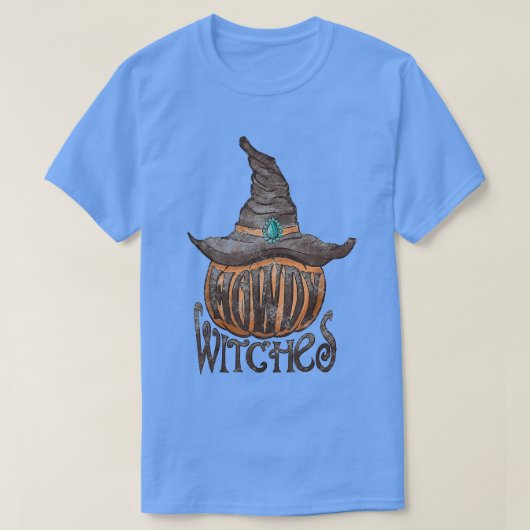 Westerne Cowboy Cowgirl Howdy Witches T-shirt (Design voorkant)