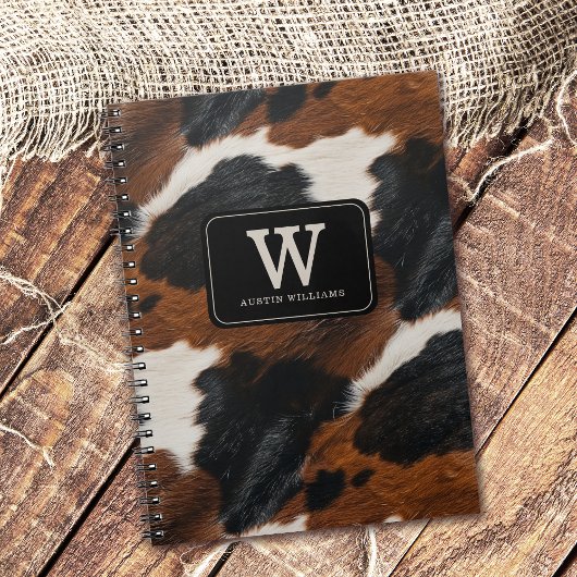 Westerne Cowboy Cowgirl Koeienhuid Pattern Notitieboek