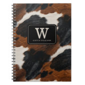 Westerne Cowboy Cowgirl Koeienhuid Pattern Notitieboek (Voorkant)
