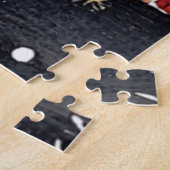 Westerne Cowboy Cowgirl Red Barn Christmas Legpuzzel (Zijkant)