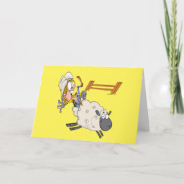 Westerne Cowboy Cowgirl Rodeo Mutton Bustin Kaart