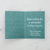 Westerne Cowboy Cowgirl Roping Christmas Kaart (Binnen)