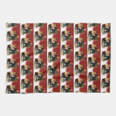  Westerne Cowboy Cowgirl voor kerstmis Theedoek (Horizontaal)