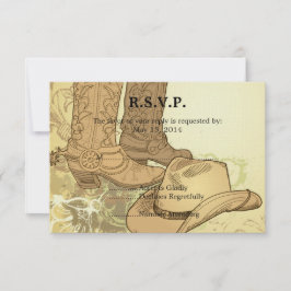 Westerne Cowboy Cowgirl Wedding RSVP