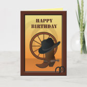 Westerne Cowboy Custom Birthday Kaart (Voorkant)