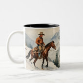 Westerne Cowboy Custom Tweekleurige Koffiemok (Links)