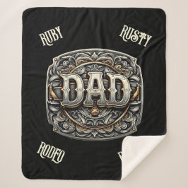 Westerne Cowboy DAD Vaderdag Sherpa Deken