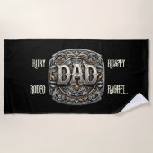Westerne Cowboy DAD Vaderdag Strandlaken (Voorkant)
