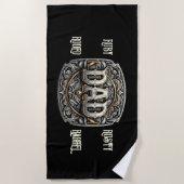 Westerne Cowboy DAD Vaderdag Strandlaken (Voorkant)