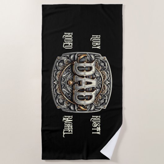 Westerne Cowboy DAD Vaderdag Strandlaken (Voorkant)