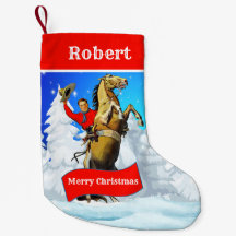  Westerne cowboy die paarden kweken Merry Christm