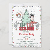 Westerne cowboy dit het seizoen kerstfeest kaart