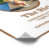 Westerne Cowboy Dog handtekening drinken bruiloft Poster (Hoek)