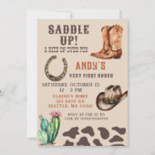 Westerne Cowboy eerste Rodeo Boys Verjaardag Kaart (Voorkant)