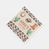 Westerne Cowboy eerste Rodeo Boys Verjaardag Servet (Hoek)