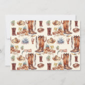 Westerne Cowboy Eerste Rodeo Verjaardag Kaart (Achterkant)