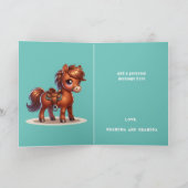 Westerne cowboy eerste rodeo verjaardag op maat kaart (Binnen)