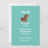 Westerne cowboy eerste rodeo verjaardag op maat kaart (Achterkant)